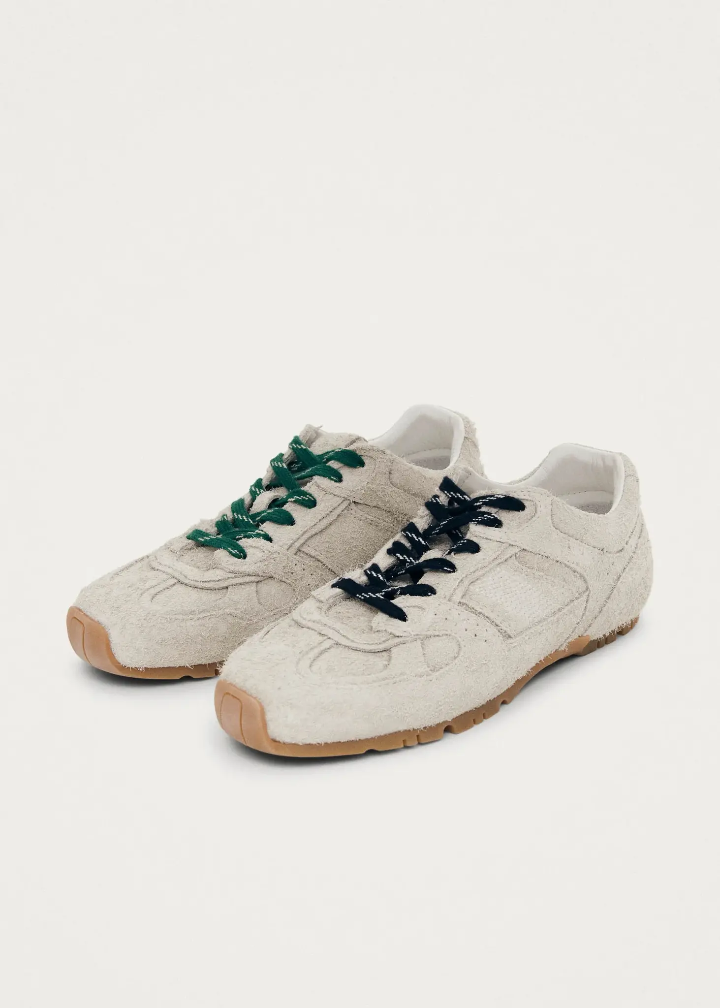 Alohas Suede Fuzzy Leather Sneakers