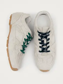 Alohas Suede Fuzzy Leather Sneakers