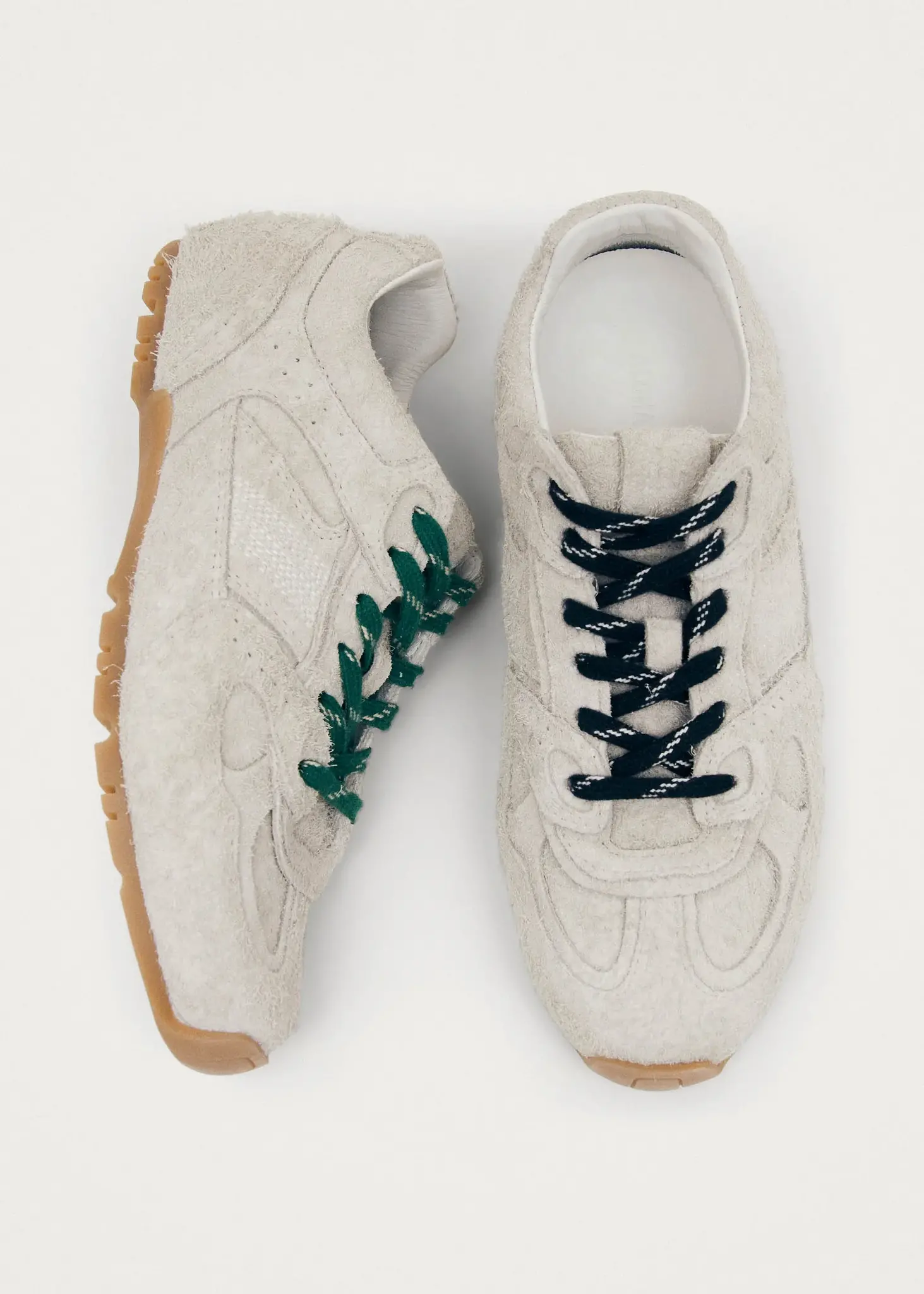 Alohas Suede Fuzzy Leather Sneakers