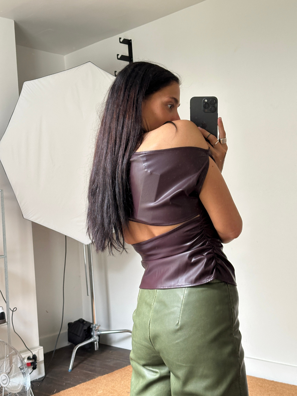 Laagam Ivone Plum Asymmetric Top