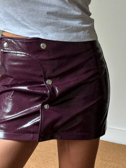 Laagam Lena Plum Short Skirt