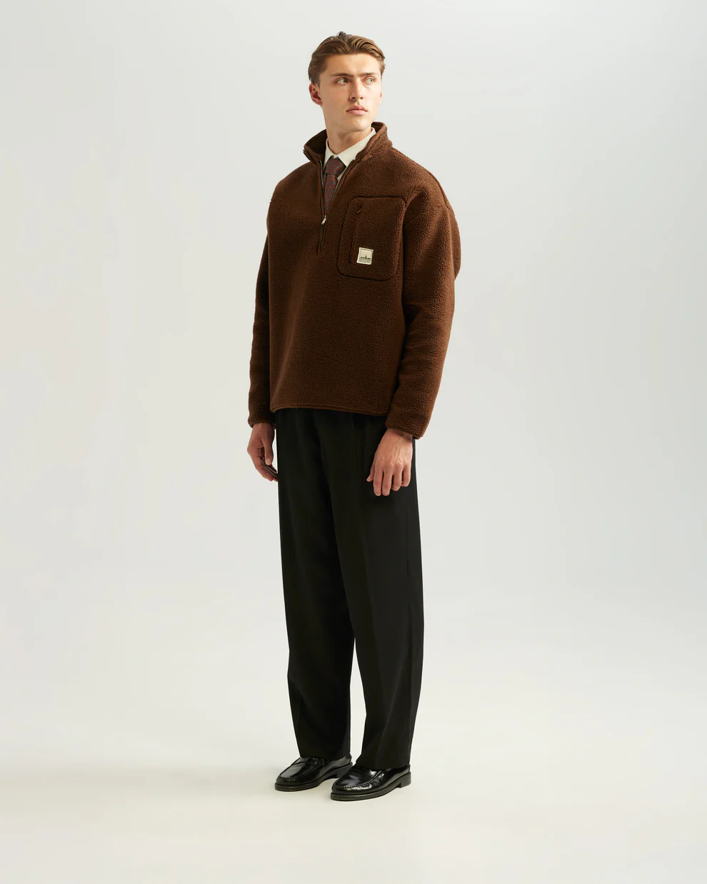 ANGE PROJECTS Fleece Half Zip Sweater