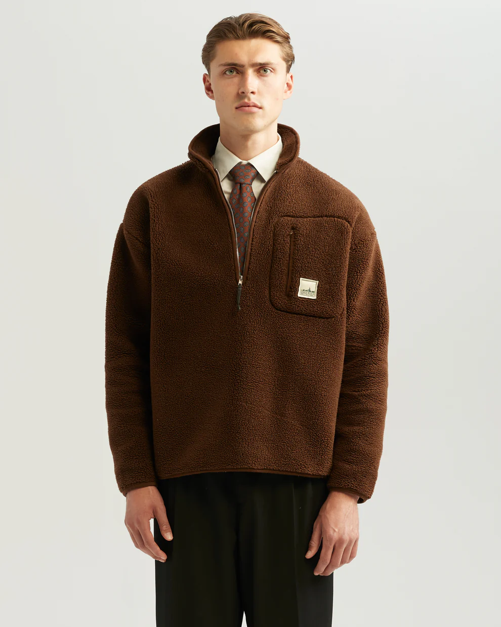 ANGE PROJECTS Fleece Half Zip Sweater