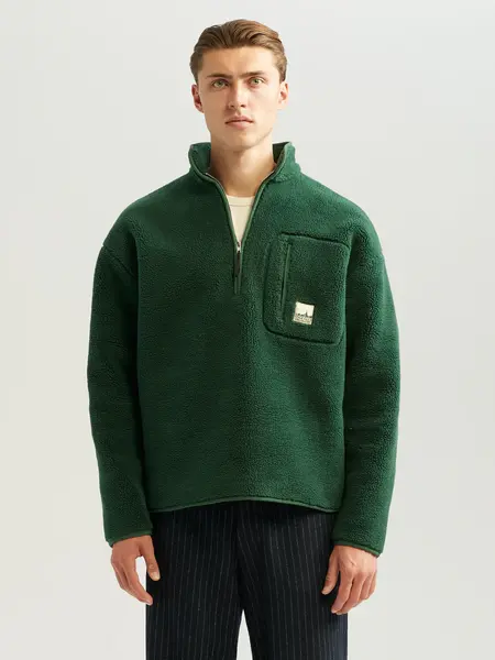 ANGE PROJECTS Half Zip Fleece Sweater