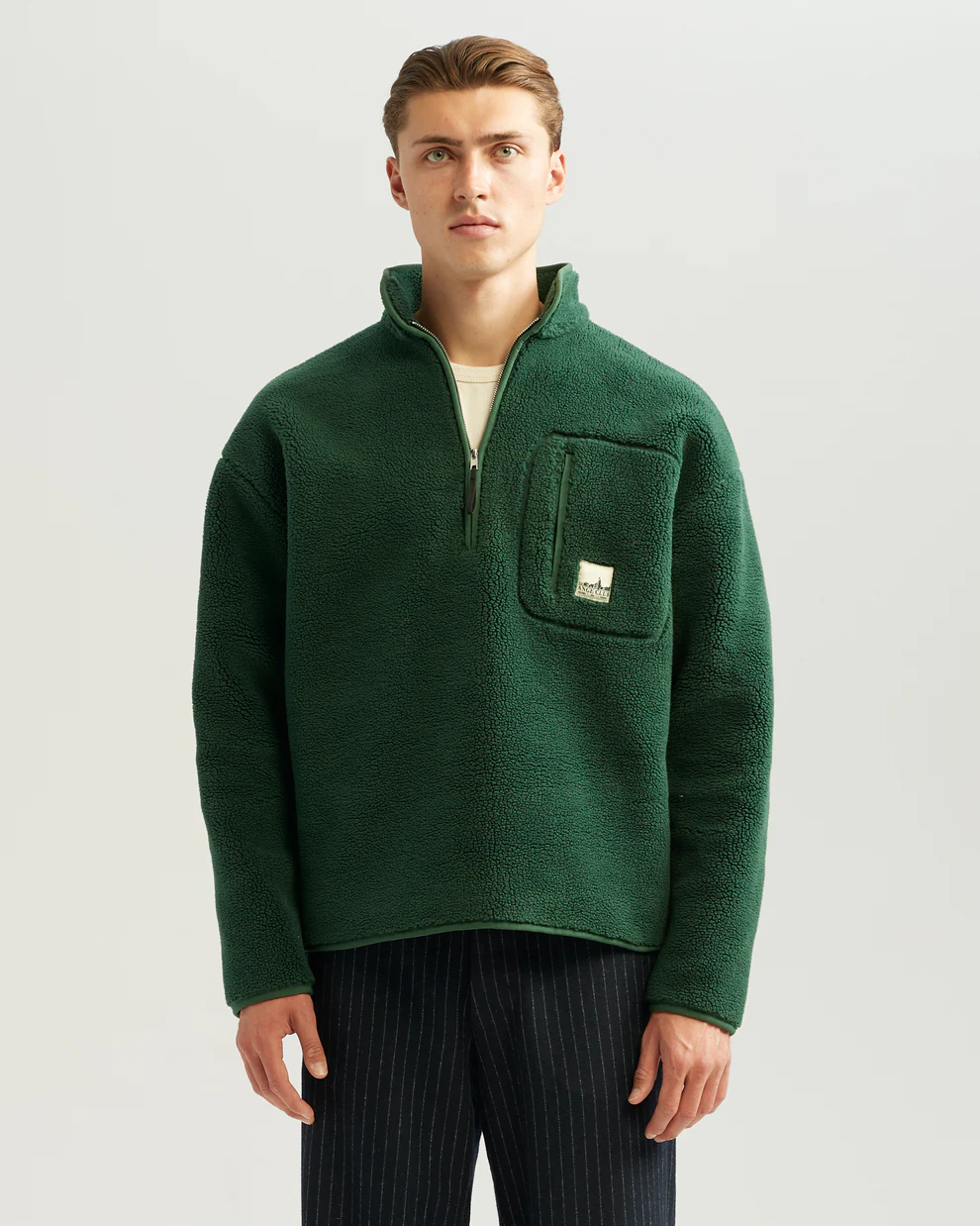 ANGE PROJECTS Half Zip Fleece Sweater