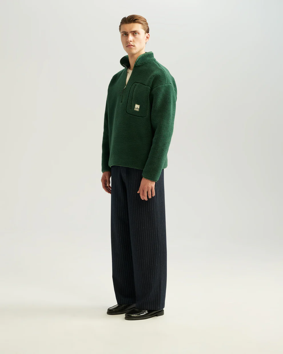 ANGE PROJECTS Half Zip Fleece Sweater