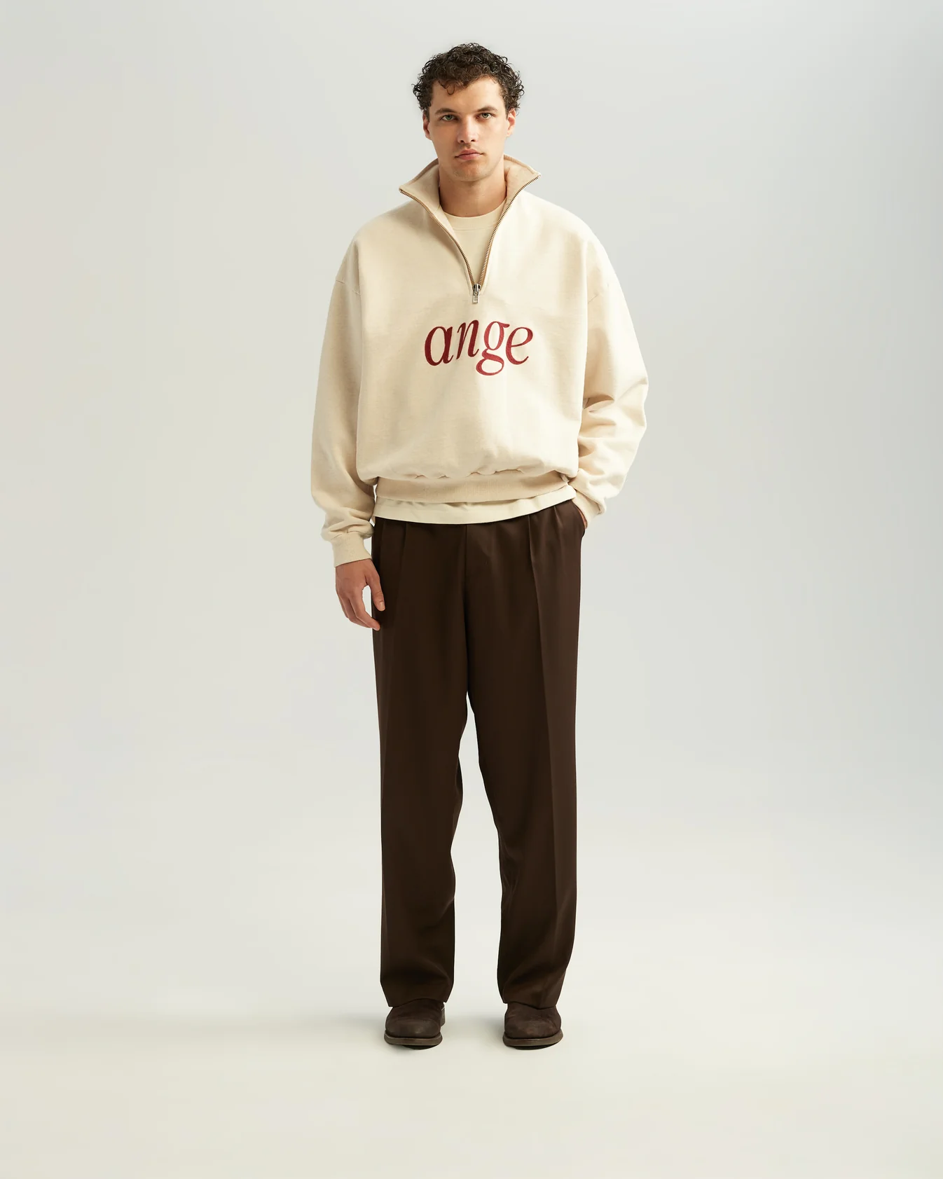 ANGE PROJECTS Zipped Roll-Neck Sweater