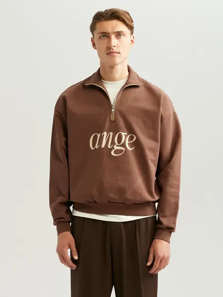 ANGE PROJECTS Zipped Roll-Neck Sweater