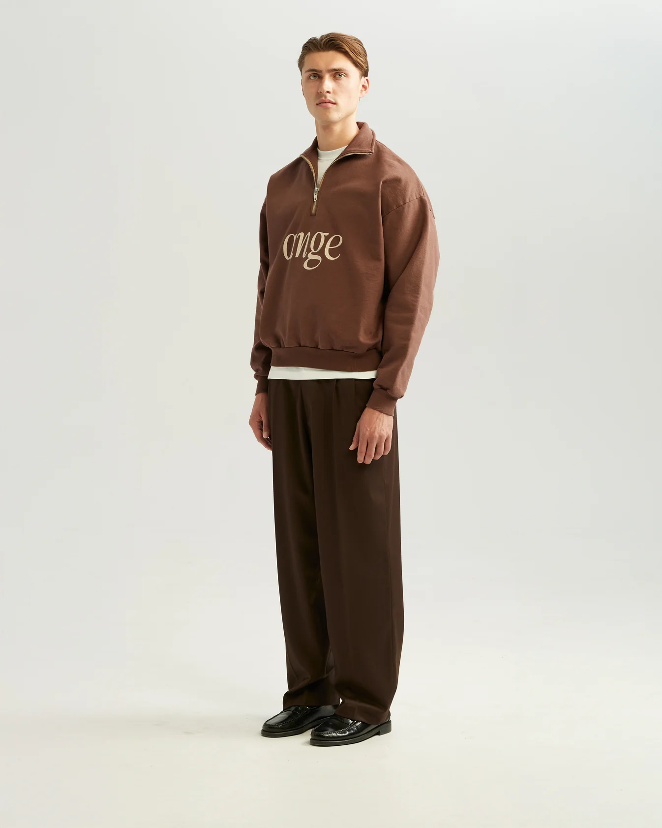 ANGE PROJECTS Zipped Roll-Neck Sweater