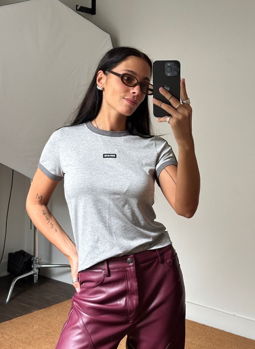 Rotate Strechy Fitted T-Shirt