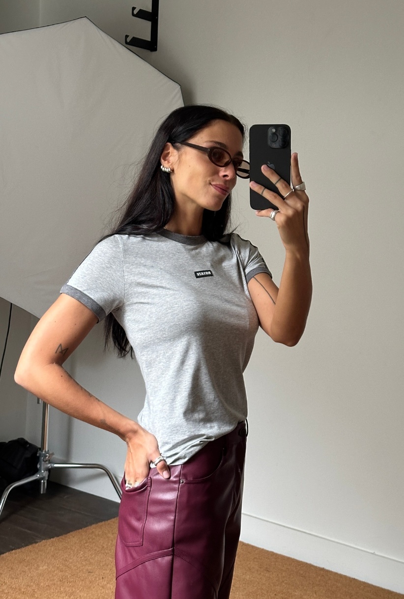 Rotate Strechy Fitted T-Shirt