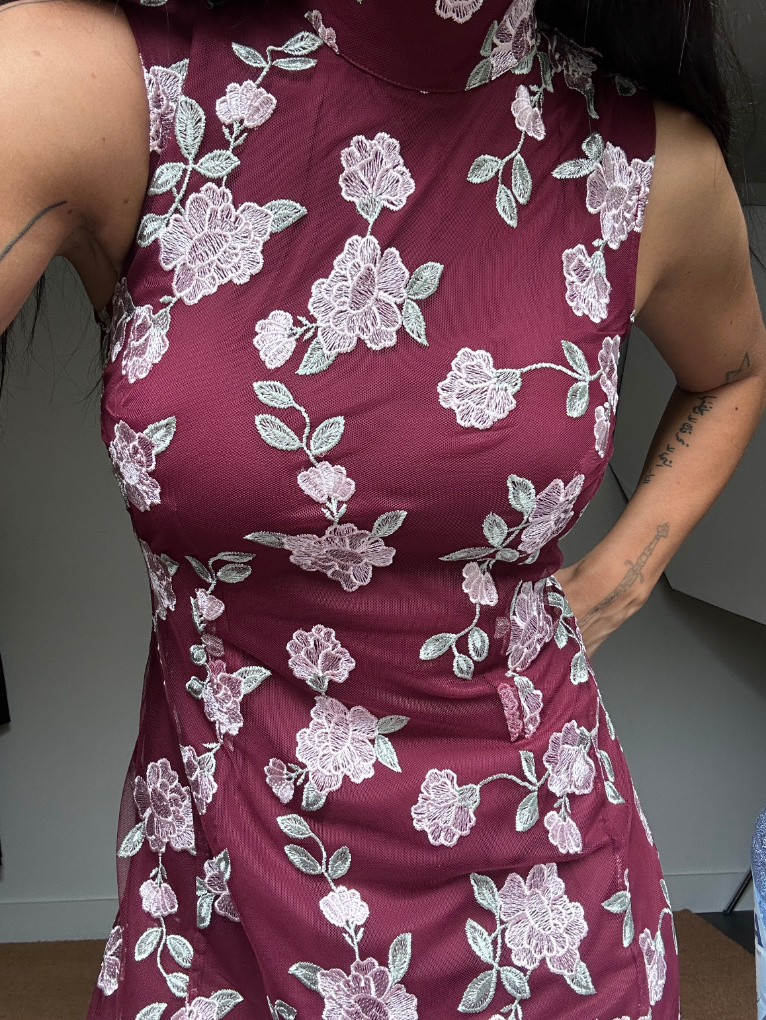 Rotate Sleeveless Maxi Flower Dress