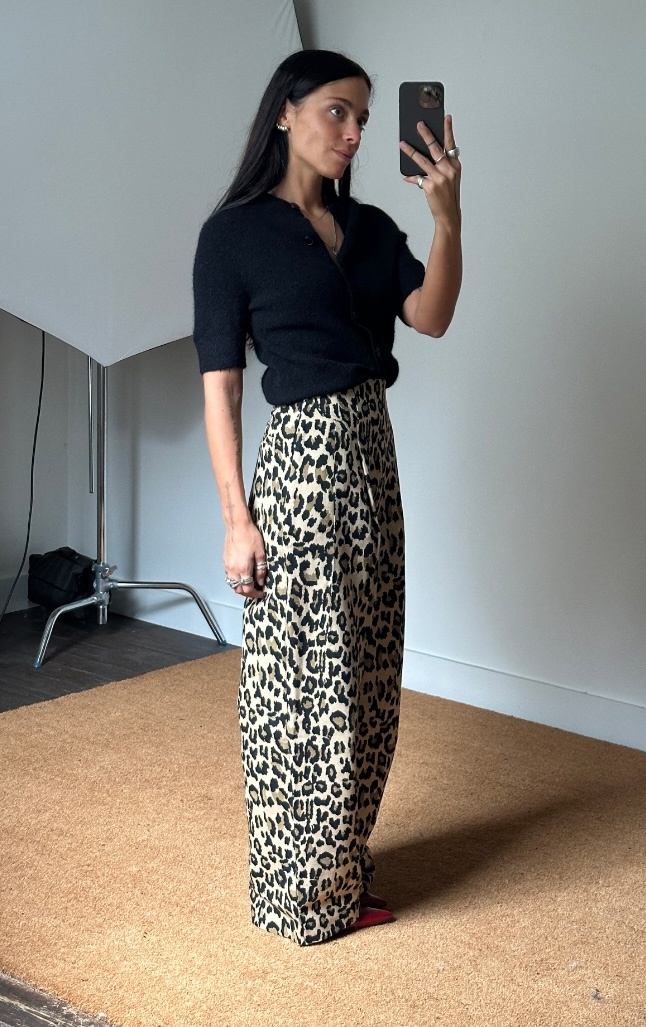 Rotate Jacquard Wide Trousers