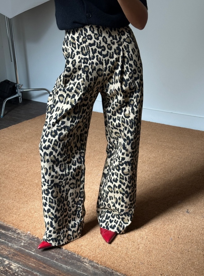 Rotate Jacquard Wide Trousers