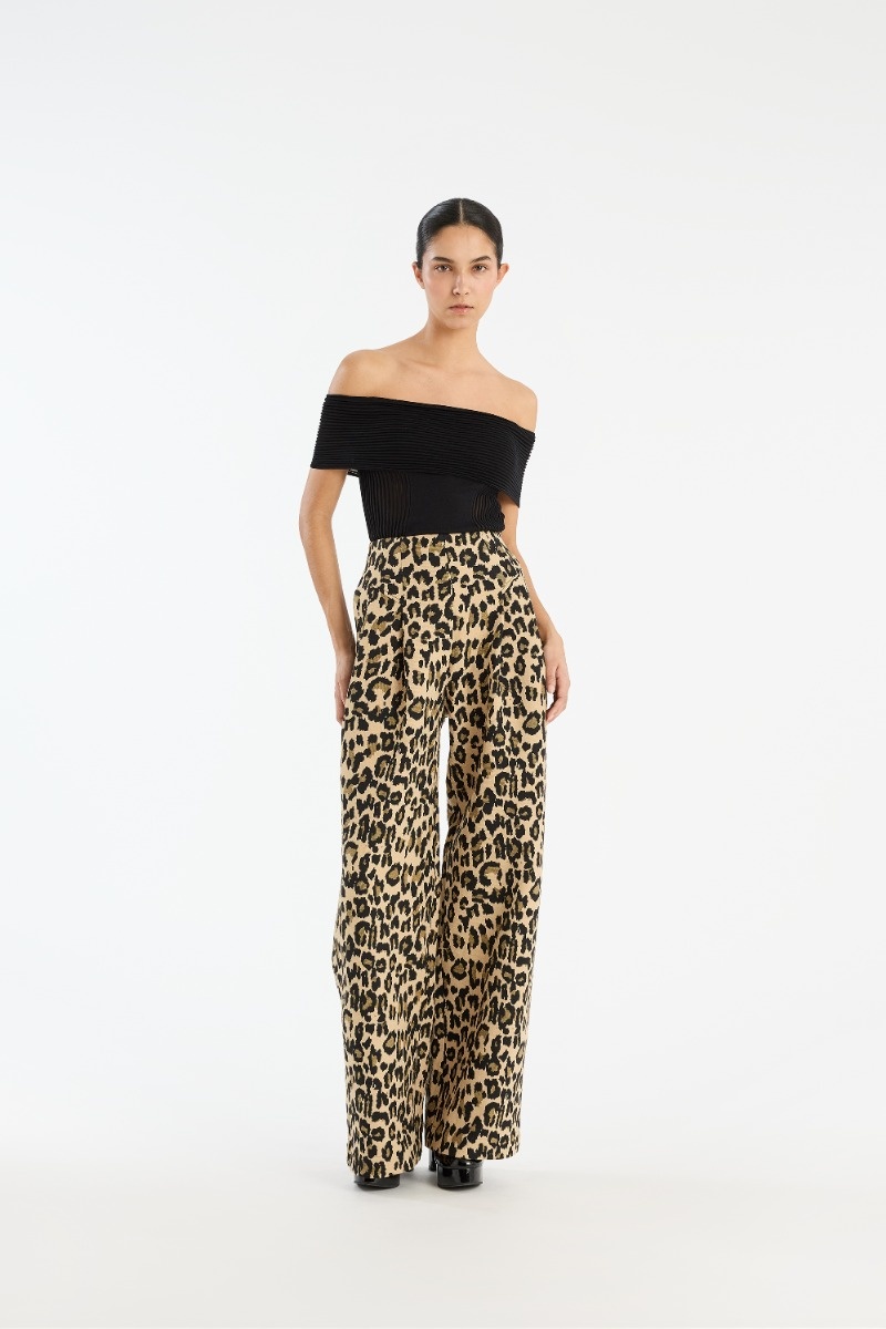 Rotate Jacquard Wide Trousers