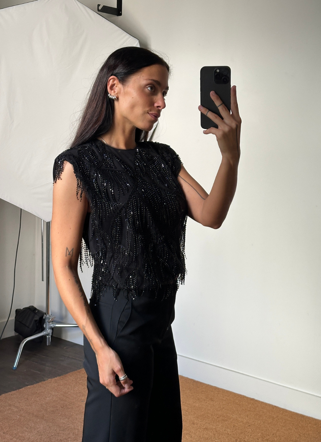 Rotate Sequins Sleeveless Top