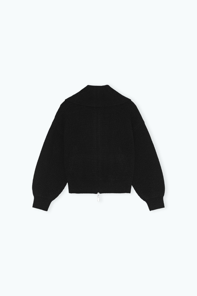 Remain Cropped Zipper Cardigan