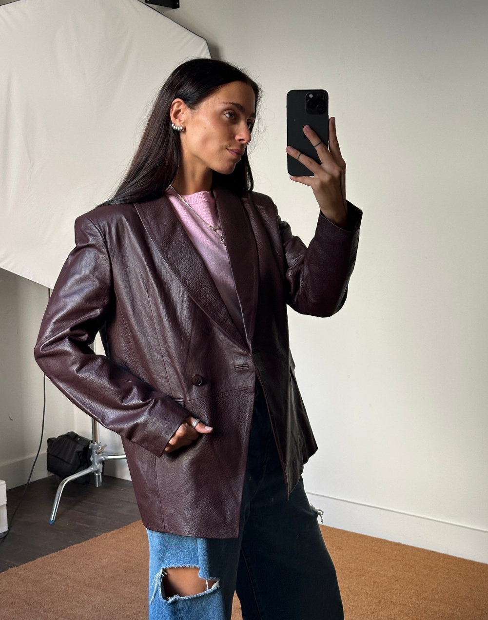 Remain Leather Blazer