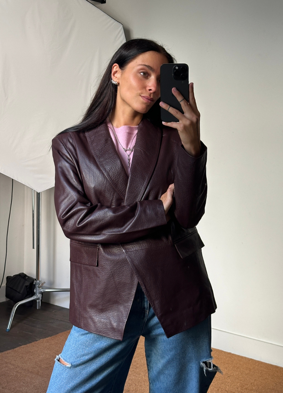 Remain Leather Blazer