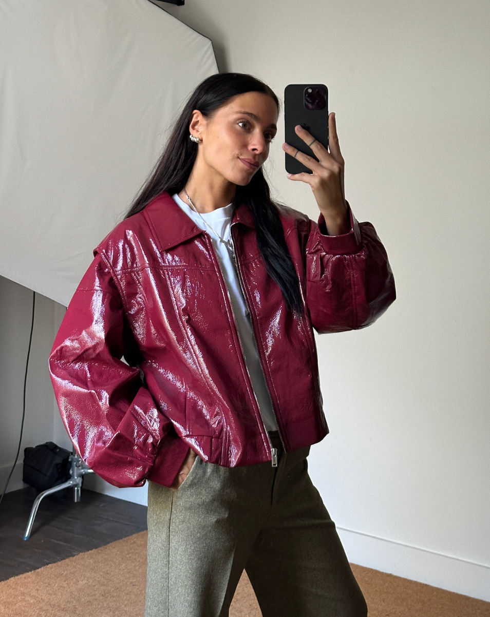 Laagam Cupido Faux Leather Bomber