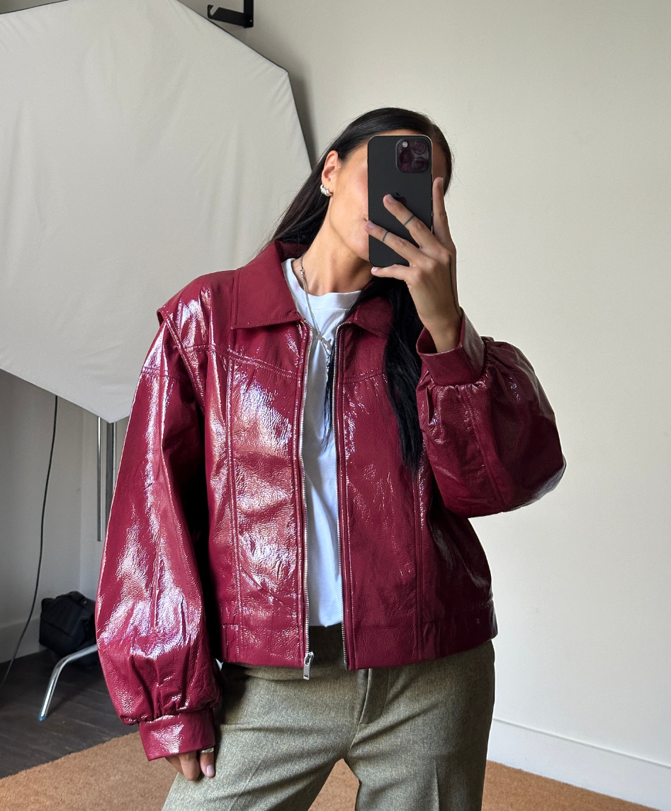 Laagam Cupido Faux Leather Bomber