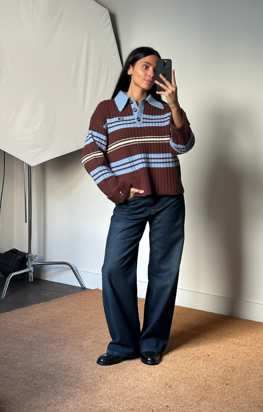 Laagam Graz Striped Polo