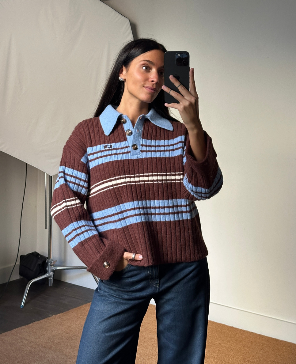 Laagam Graz Striped Polo