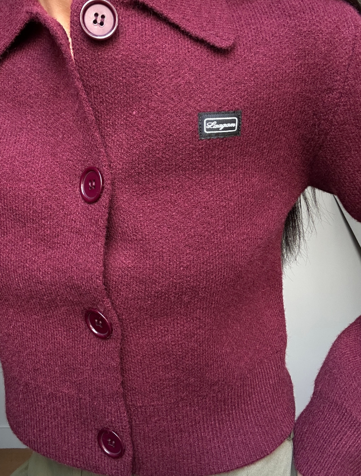 Laagam Beverly Plum Cardigan