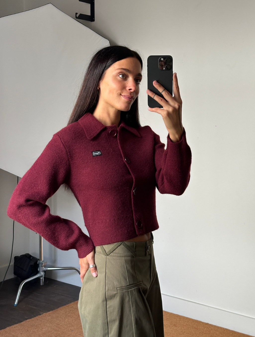 Laagam Beverly Plum Cardigan