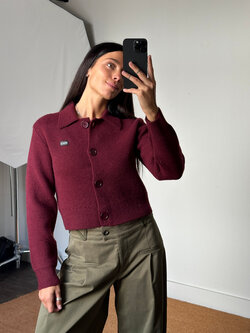 Laagam Beverly Plum Cardigan