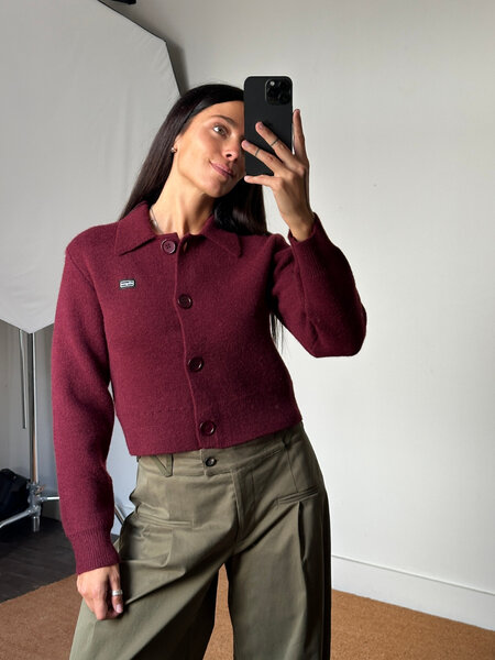 Laagam Beverly Plum Cardigan