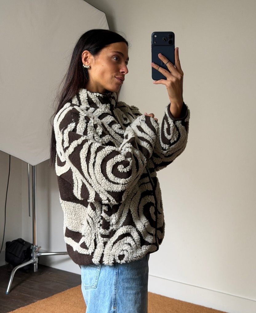 Obey Men Swirls Jacquard Zip Jacket