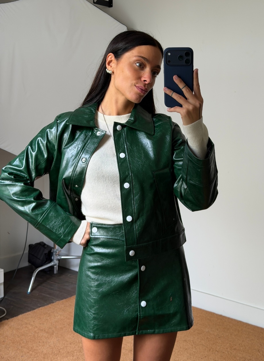 Laagam Lena Faux Leather Jacket