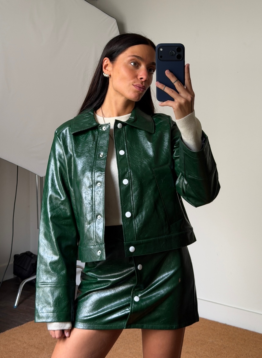 Laagam Lena Faux Leather Jacket