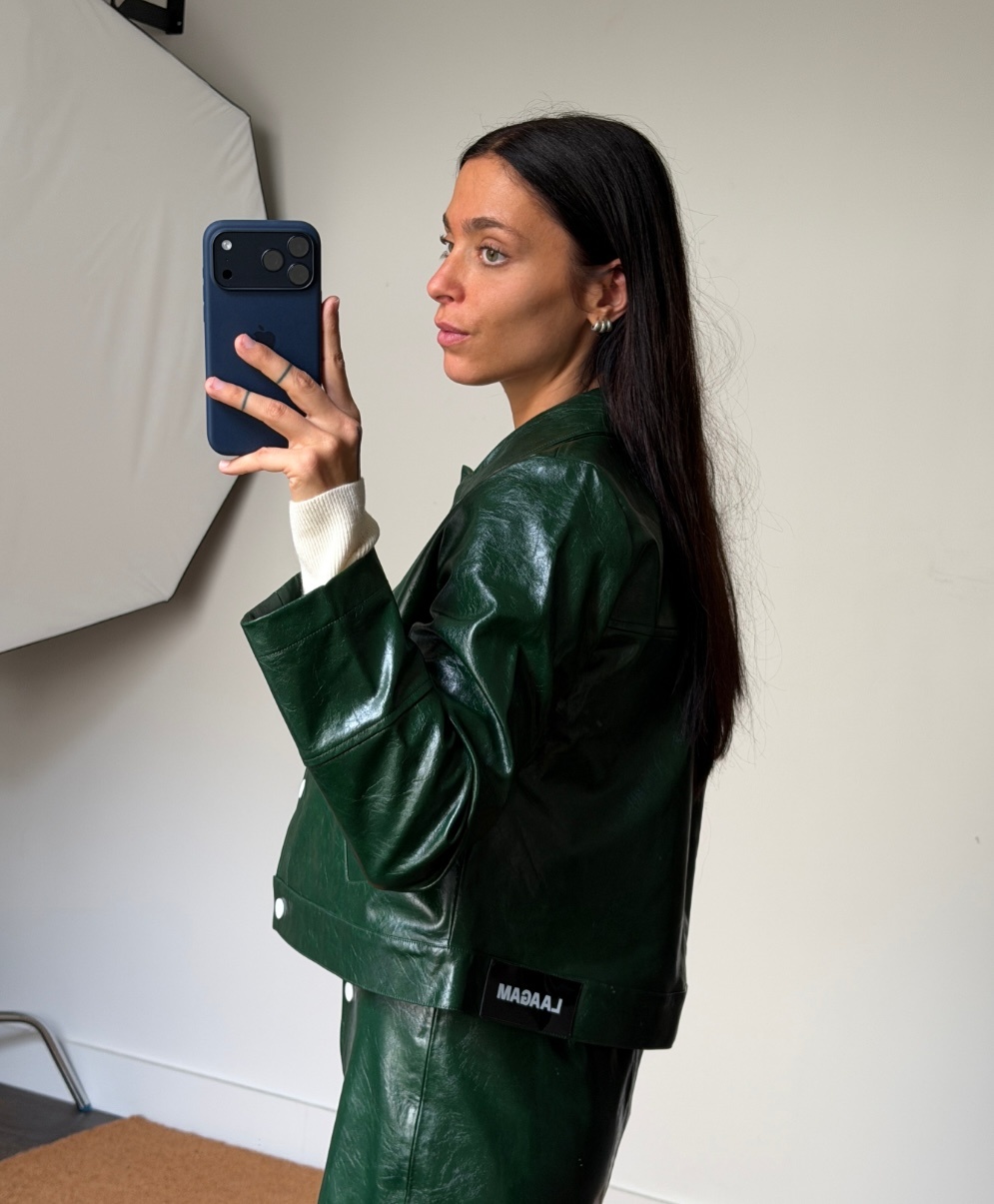 Laagam Lena Faux Leather Jacket