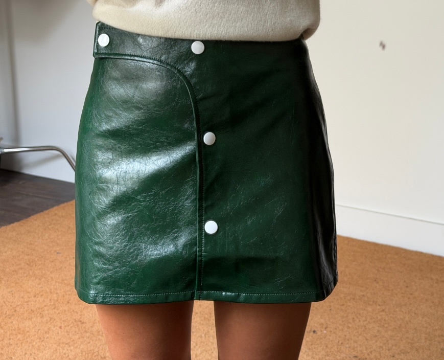 Laagam Lena Faux Leather Skirt