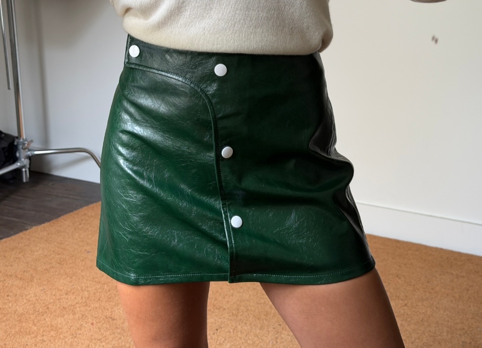 Laagam Lena Faux Leather Skirt