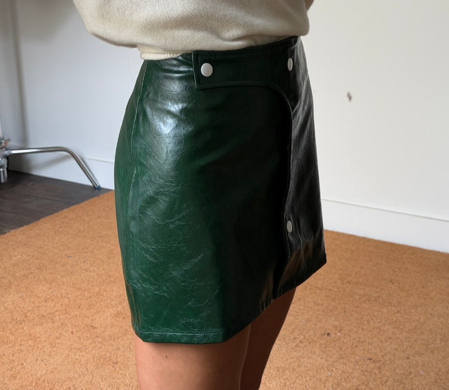 Laagam Lena Faux Leather Skirt
