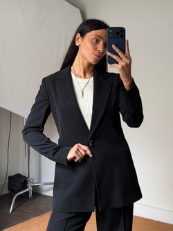 KM By Lange Polu Open Back Viscose Blazer