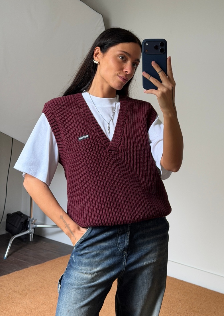 Rotate Knit V-Neck Vest