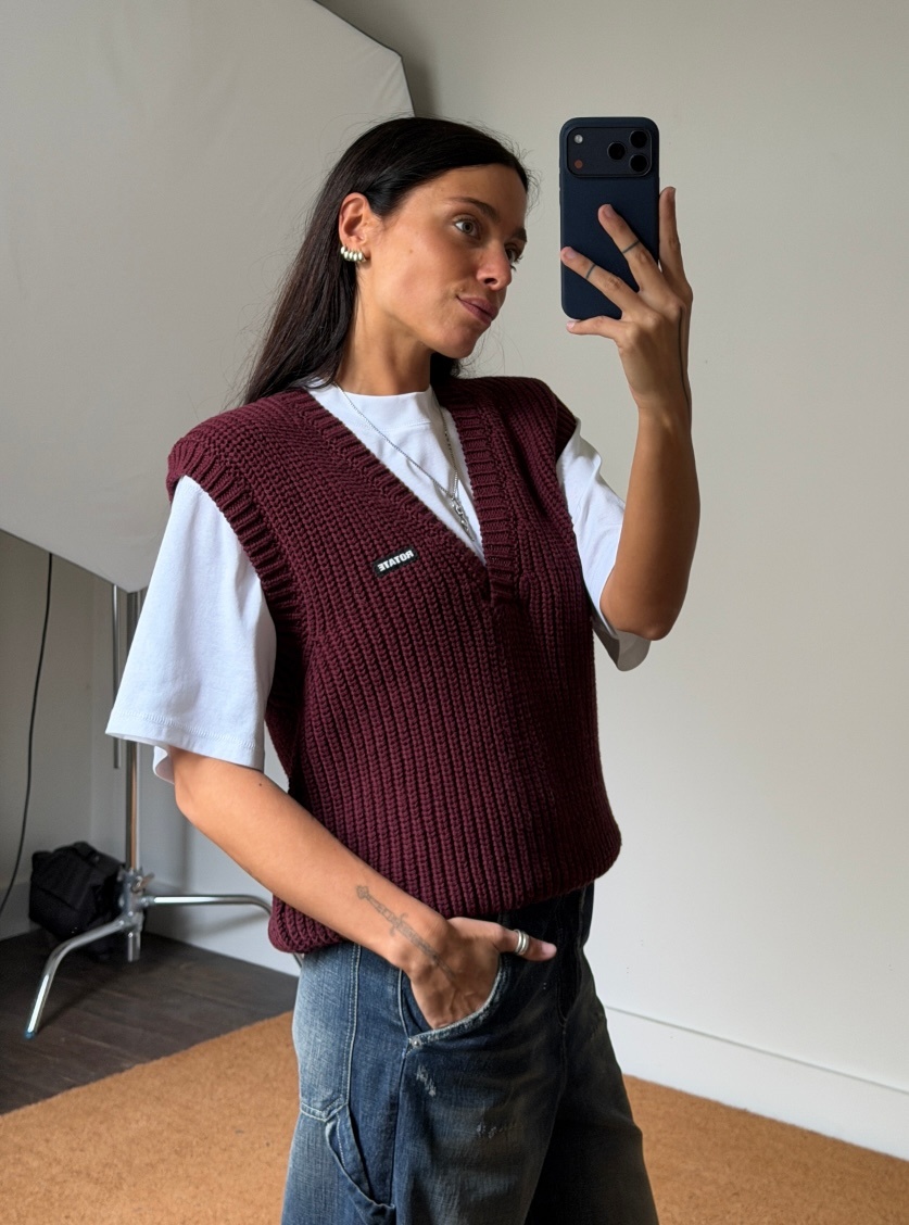 Rotate Knit V-Neck Vest