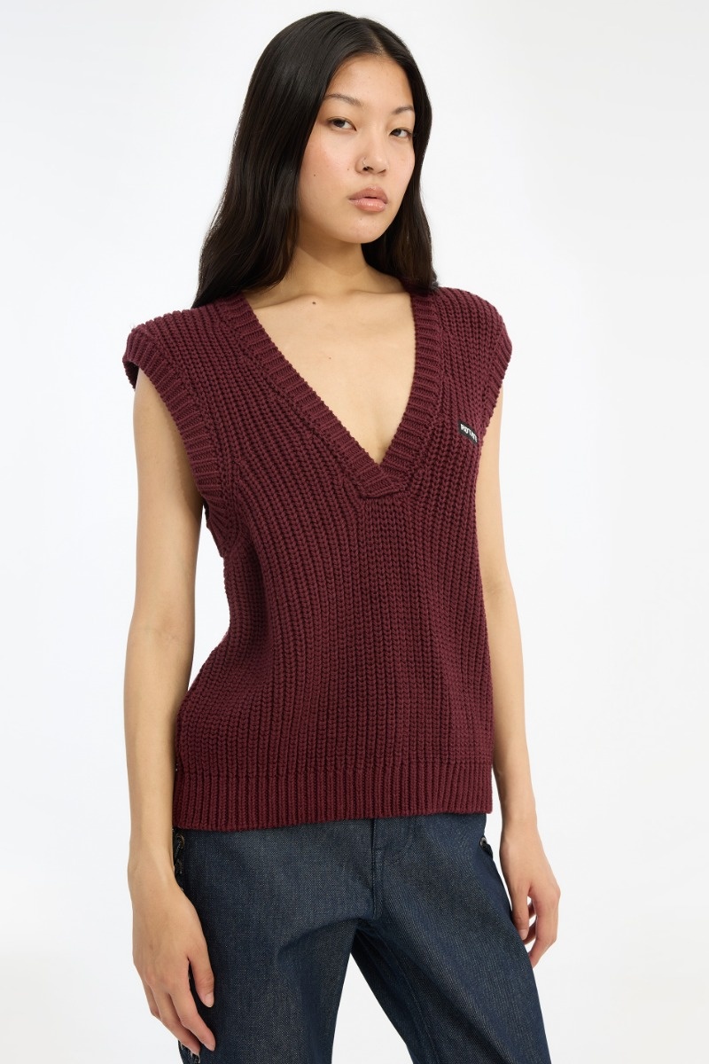 Rotate Knit V-Neck Vest