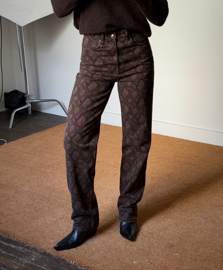 Rotate Printed Straight Trousers