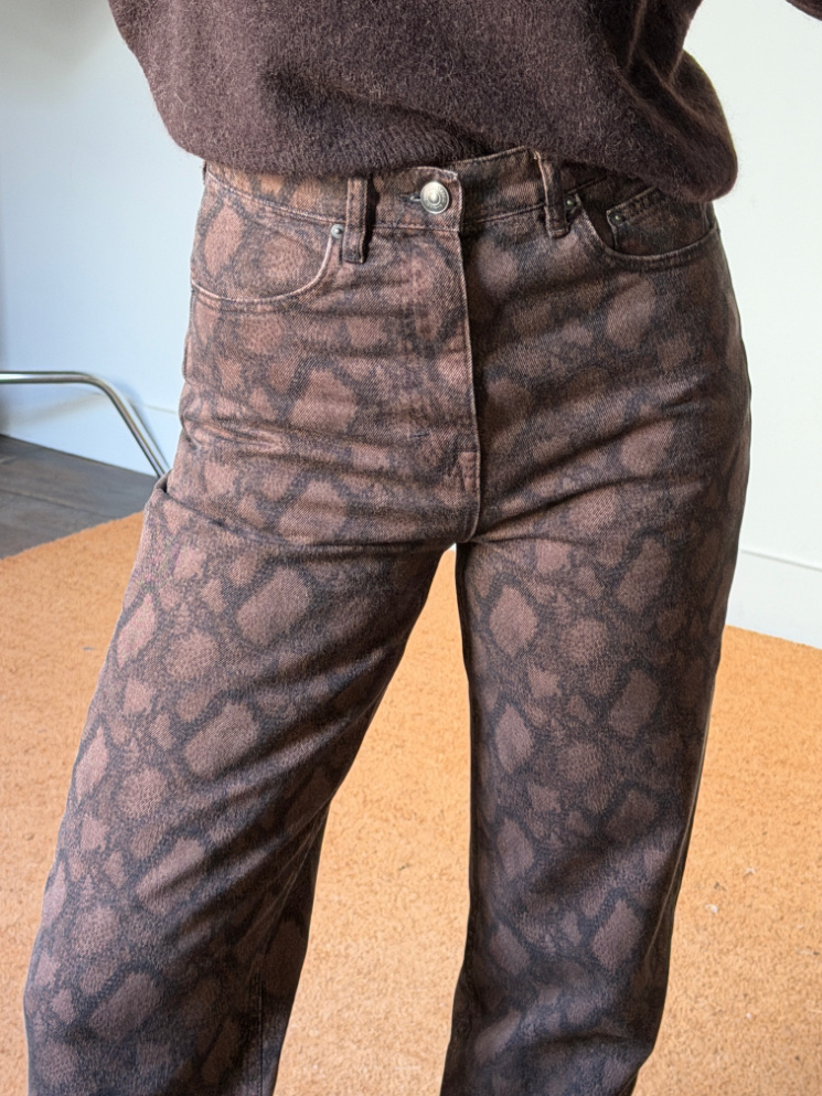 Rotate Printed Straight Trousers