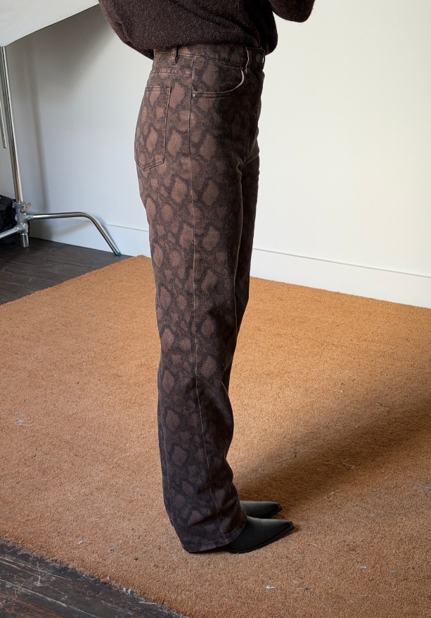 Rotate Printed Straight Trousers