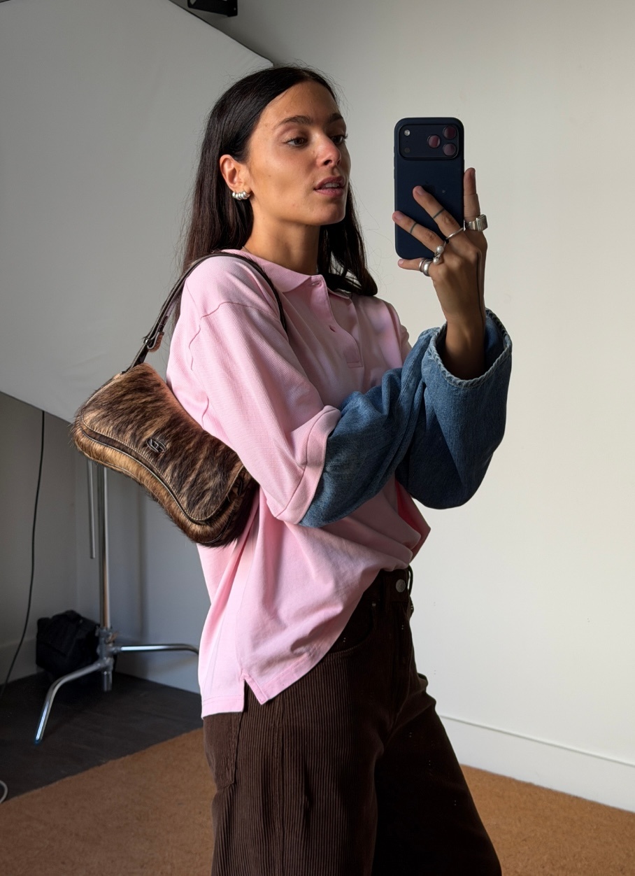 DIESEL RUNWAY Play Clutch Cow Leather Bag