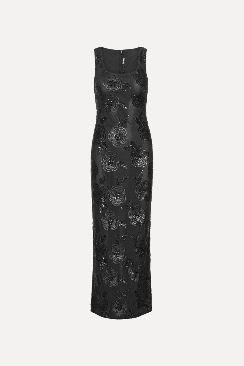 Rotate Sequins Fitted Maxi Dress