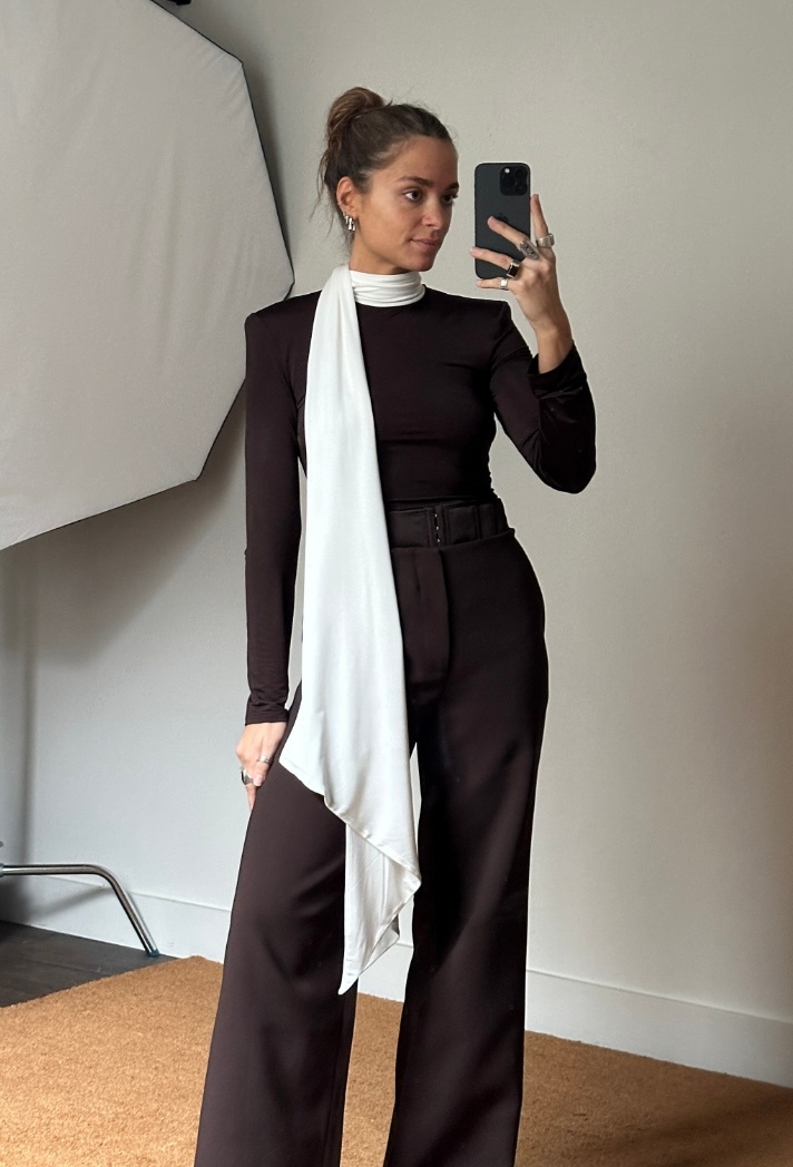 Rotate Longsleeved Scarf Top