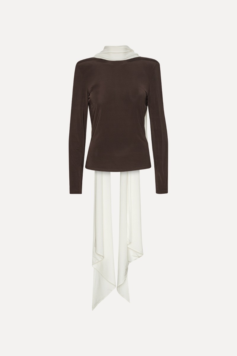 Rotate Longsleeved Scarf Top