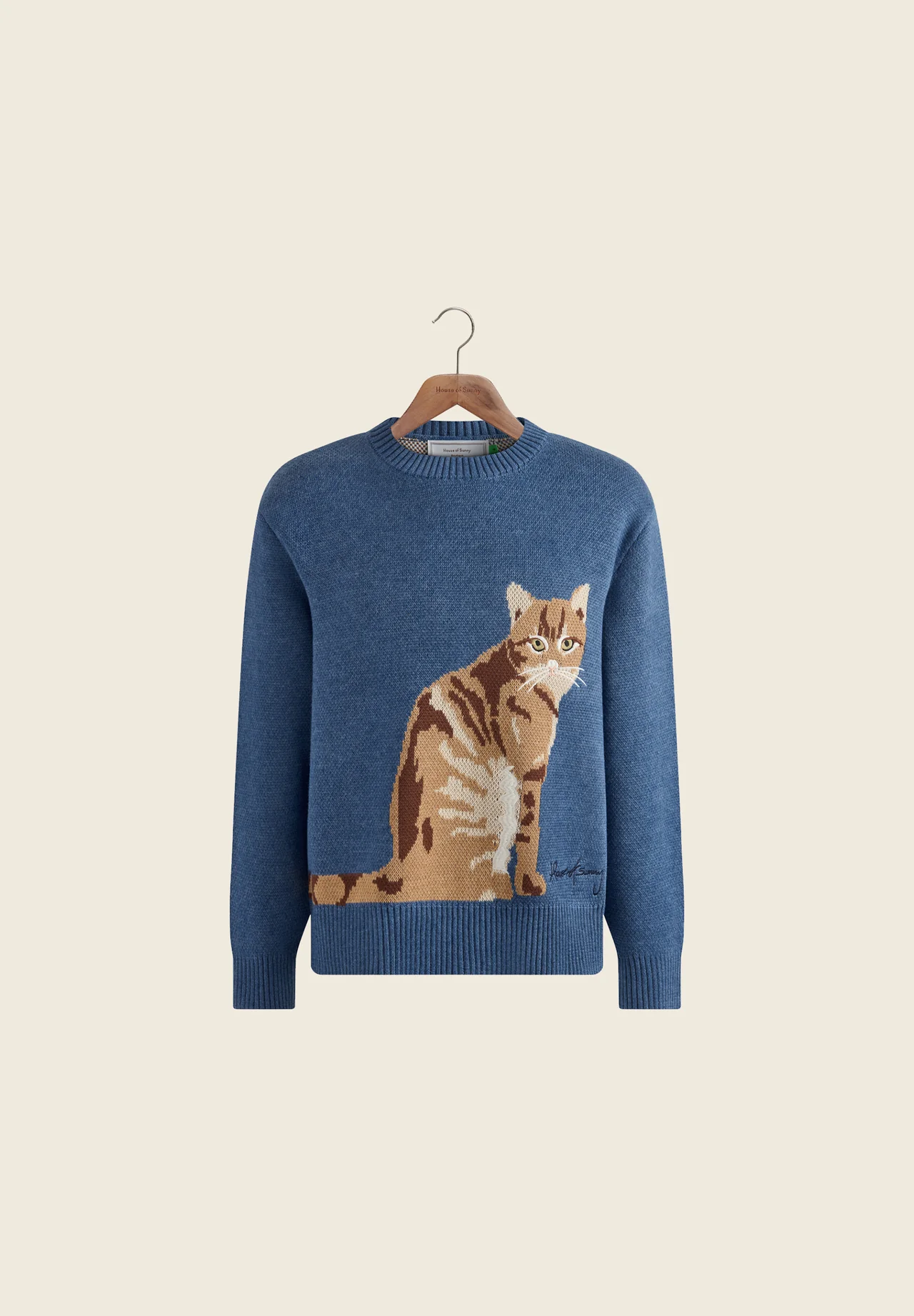 House of Sunny Crew Neck Ginger Cat Knit